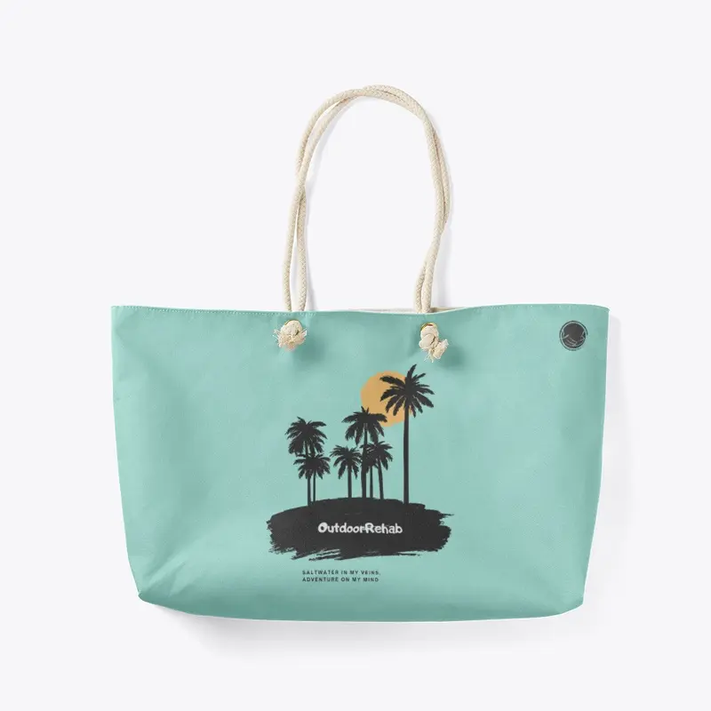 Palm tree tote bag 